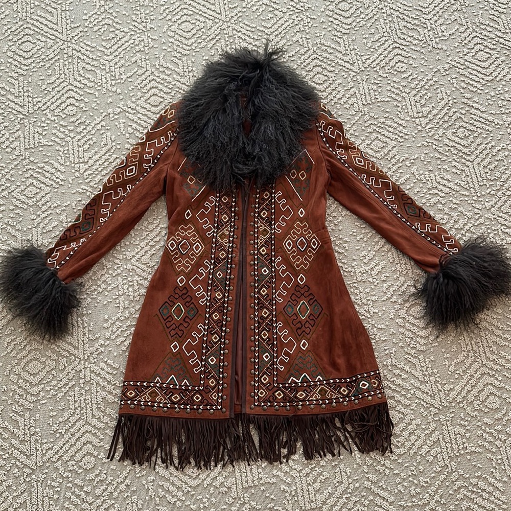 Double D Ranch Fur and Leather Jacket!